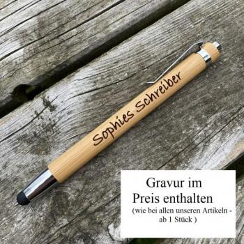 Kugelschreiber aus Bambus mit gravur gestalten 