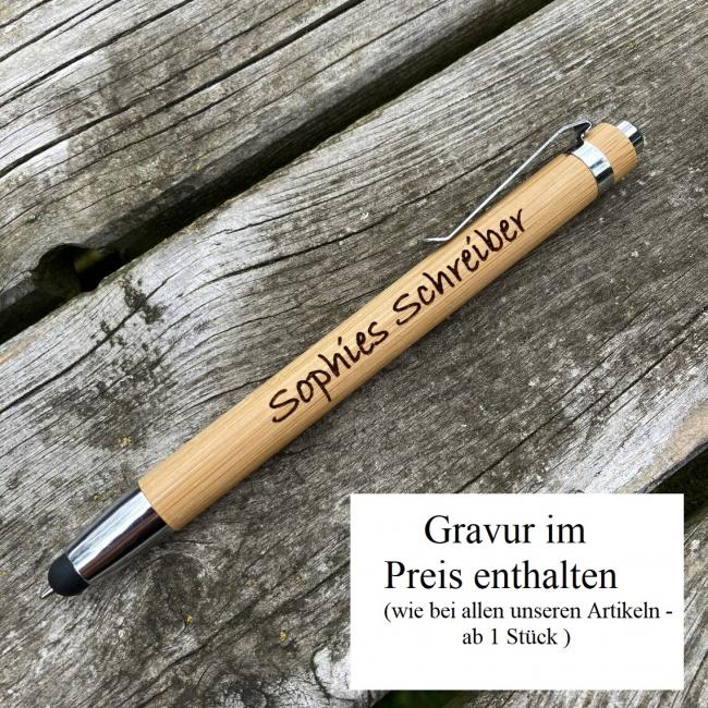 Bambus Kugelschreiber mit Ihrem Wunschnamen