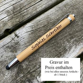 Nachhaltiger Bambus Kugelschreiber mit Ihrer Gravur