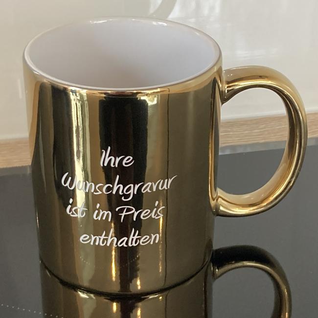 Becher Gold mit Gravur bestellen