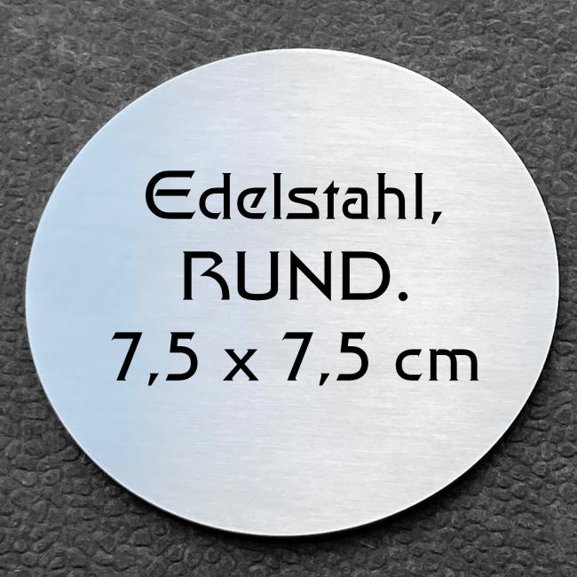 Edelstahl Haust�rschild 7,5  X 7,5 cm selbstkelbend mit Ihrer Gravur