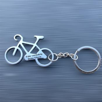 Schl�sselanh�nger Fahrrad mit Wunschgravur