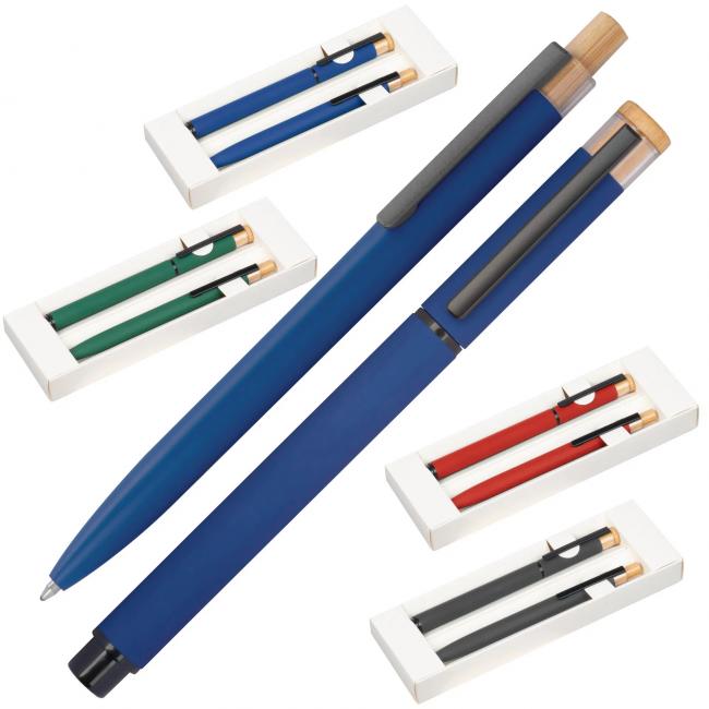 Gravur Schreibset mit Kugelschreiber und Rollerball aus Aluminium