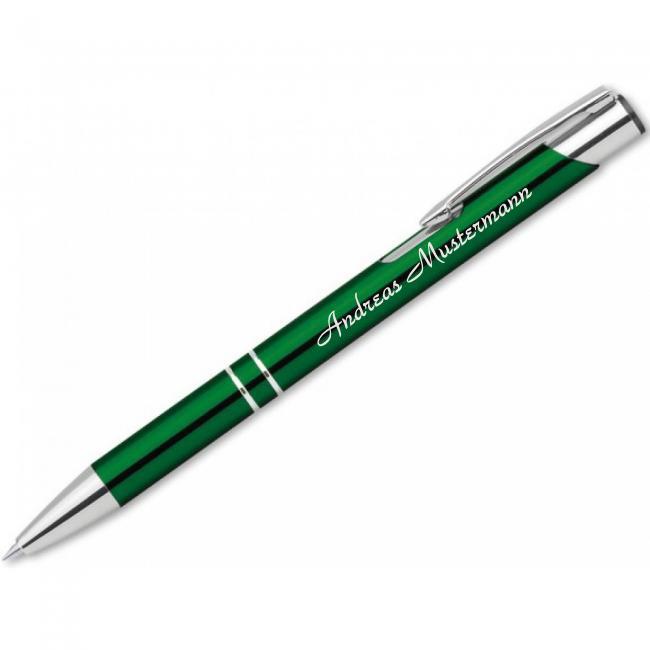 Kugelschreiber Kuli grün mit persönlicher Gravur 