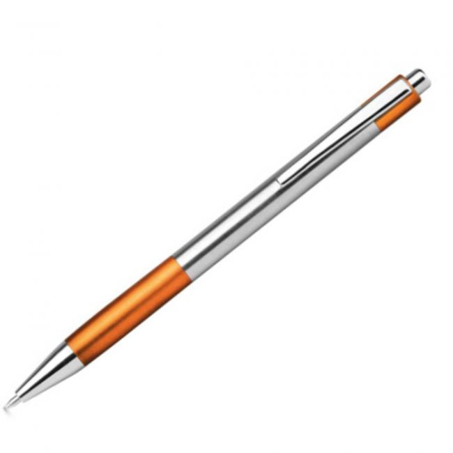 G�nstiger Kugelschreiber in orange individuell gravieren lassen