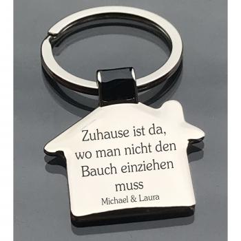 Gravur Zuhause ist da, wo man nicht den Bauch einziehen