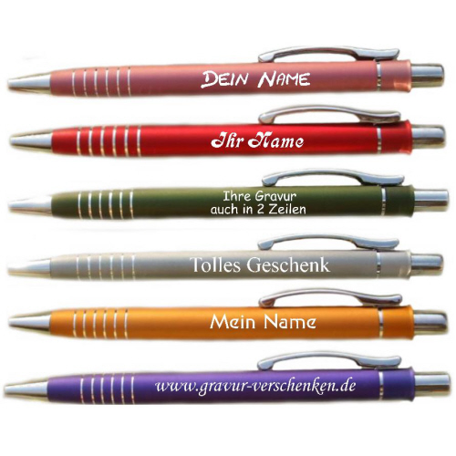 personalisierter Stift Your Gravur Anzahl: 1 Kugelschreiber mit Gravur 1-2 Tage Lieferzeit Werbekugelschreiber mit Wunschtext & Logo Scotty 