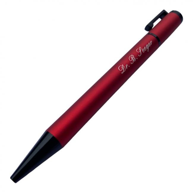Ku-HK-75-rot. Roter Kugelschreiber mit Gravur nach Vorgabe