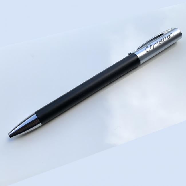 Kugelschreiber Schwarz Stift mit Beschriftung | Gravur
