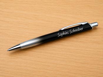 Kugelschreiber schwar  mit Ihrer Wunschgravur beschrift