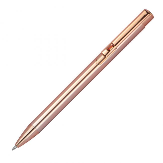 Kugelschreiber mit Namen beschriften rose Alumetall