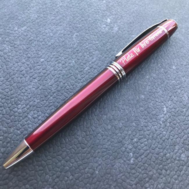 Kugelschreiber mit pers�nlicher Gravur veredeln - Rot