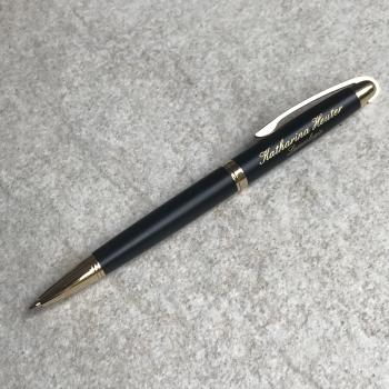 Schwarz goldenden Kugelschreiber mit Gravur gravieren lassen