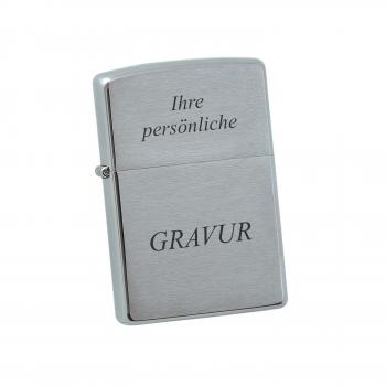 Original Zippo Feuerzeug Chrom geb�rstet inkl. Wunschgravur