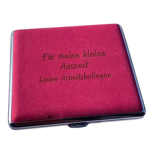 PINKES ZIGARETTENETUI � MIT IHRER WUNSCHGRAVUR