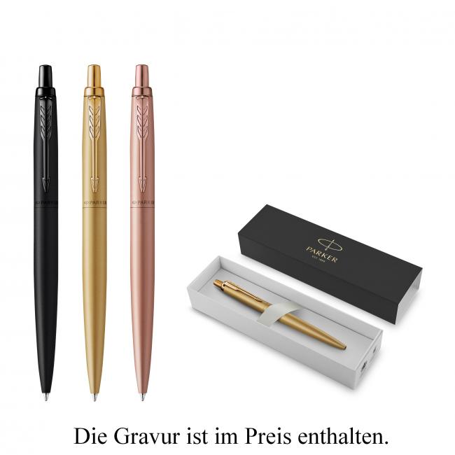 Parker Kugelschreiber Jotter Monochrome mit Gravur nach Wunsch, in Geschenkbox