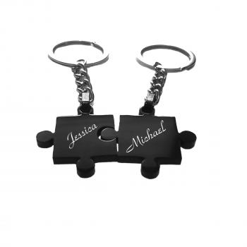 P�rchen Puzzle-Schl�sselanh�nger mit Gravur 