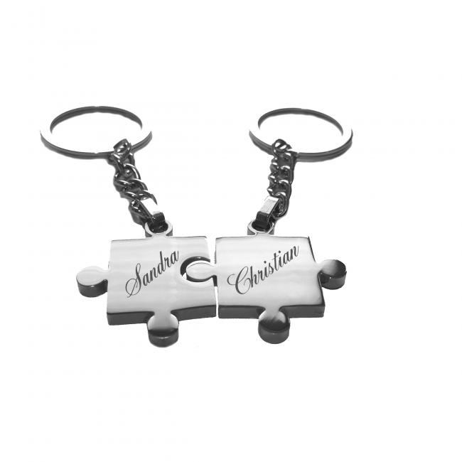 Partner Puzzle-Schl�sselanh�nger mit Gravur personalisierbar