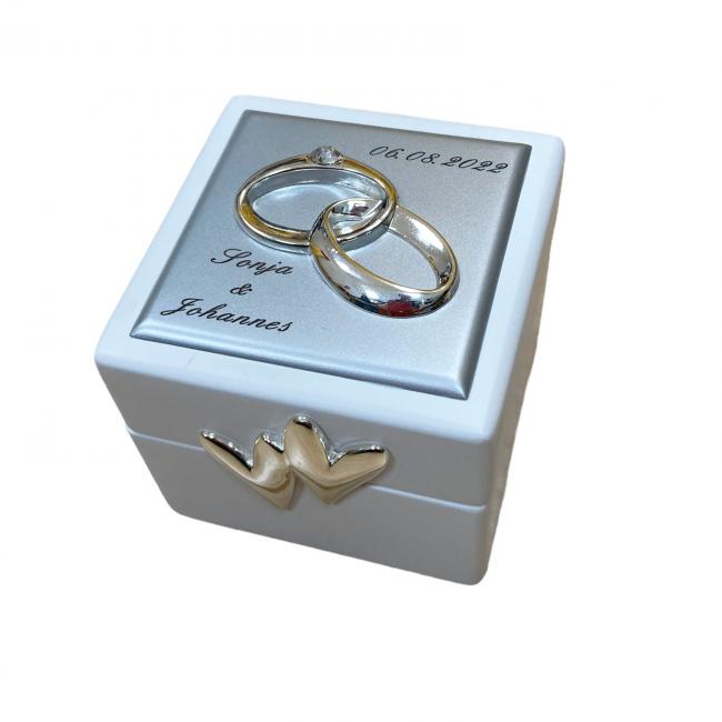 Ringbox, Eheringbox mit Gravur nach Wunsch