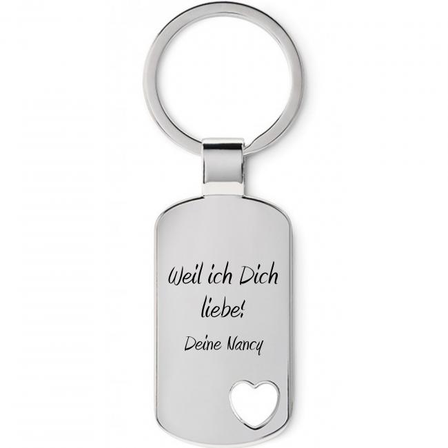 Schlüsselanhänger mit Gravur