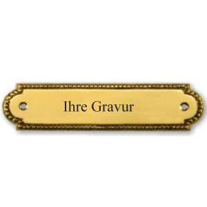 Perlenoptik Messingschild mit Gravur