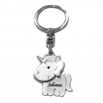 Schl�sselanh�nger Einhorn mit Wunschgravur