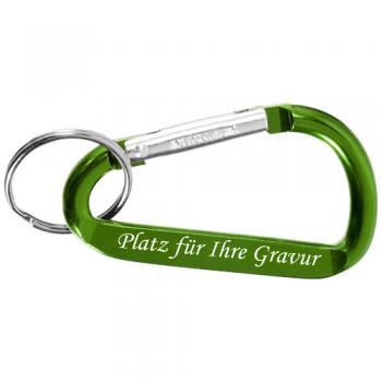 Karabiner mit Gravur, Schl�sselanh�nger Karabiner aus Alu