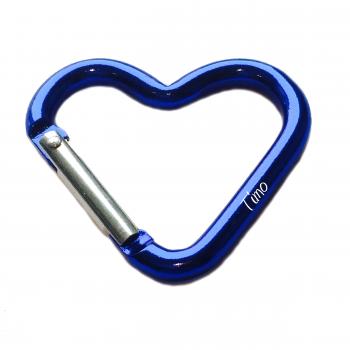 Karabiner Schl�sselanh�nger Herz aus Alu GRAVUR