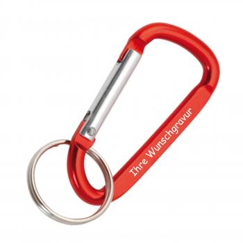 Karabiner mit Gravur, Schl�sselanh�nger Karabiner aus Alu