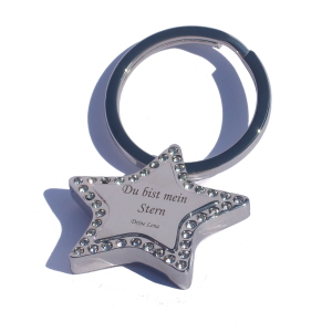 Stern mit glitzersteinchen