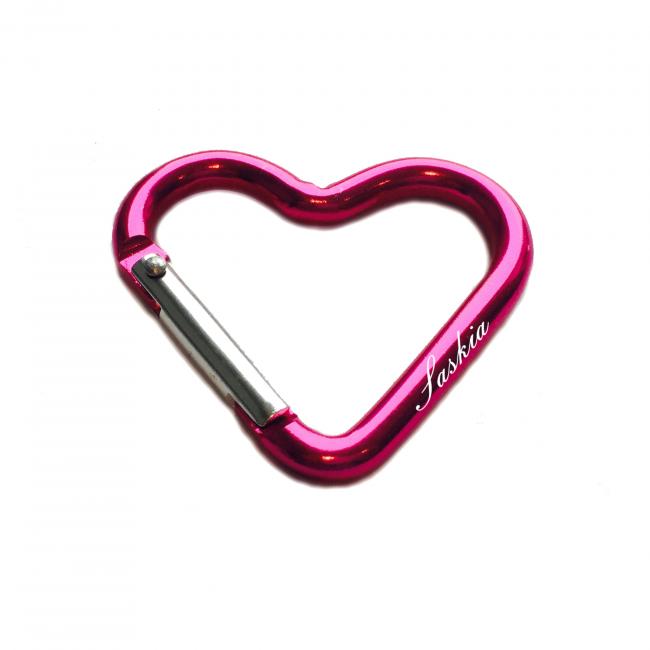 10x Herz-Karabiner Schlüsselanhänger - Aluminium Keyholder Mit Sicherer Feder