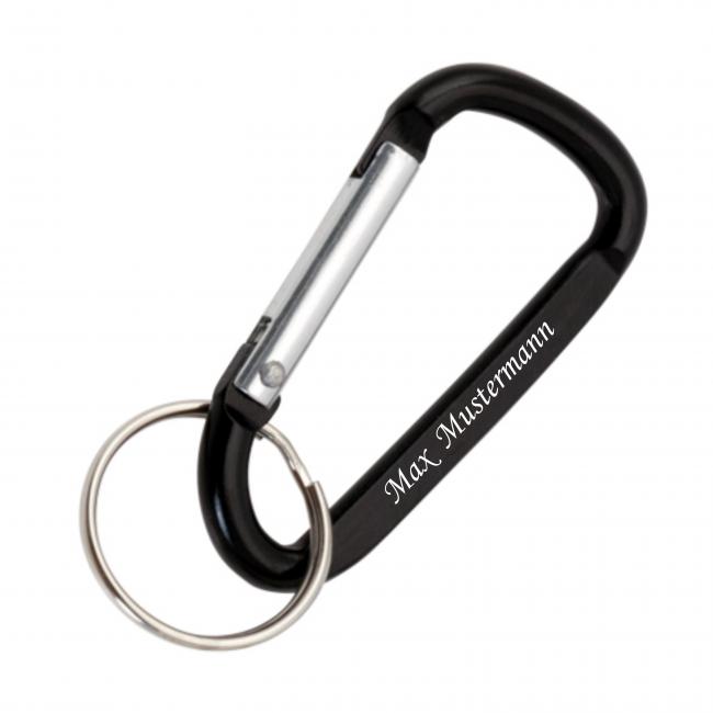 Schl�sselanh�nger Karabiner aus Aluminium mit GRAVUR