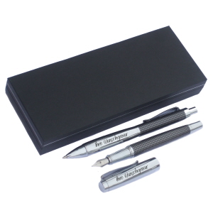 Schreibset F�ller und Kugelschreiber mir Ihrer Gravur in Geschenkbox
