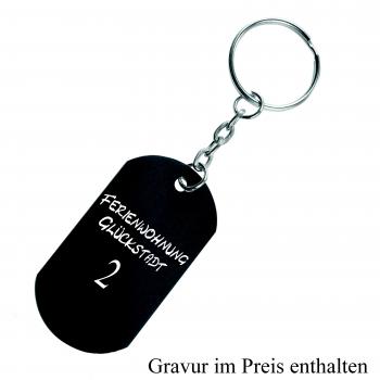 Schl�sselanh�nger schwarz mit Wunschgravur beschriften