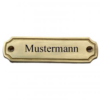 T�rschild aus Messing zum Kleben geliefert wird mit Ihr