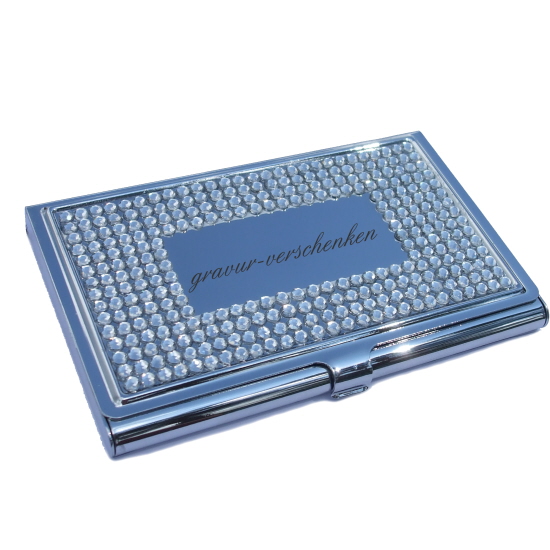 Visitenkartenetui Mit Gravur Visitenkartenbox Kartenetui Kunstleder Und Metall E - Foto 2