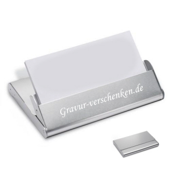 Visitenkartenetui Aluminium mit Gravur