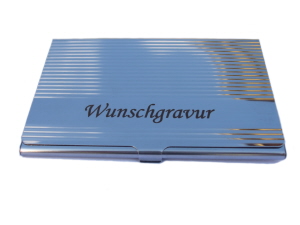 Visitenkartenetui GRAVUR mit querformatiger Gravurfl�che - Visitenkartenbox 