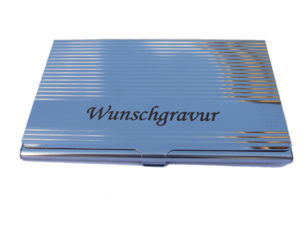 Visitenkartenetui mit GRAVUR - Visitenkartenbox - auch f�r EC-Karte