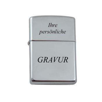 Original Zippo Feuerzeug Chrom poliert inkl. Ihre Gravur